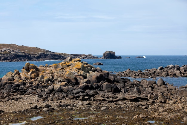 Rocks along the shore in Porspoder