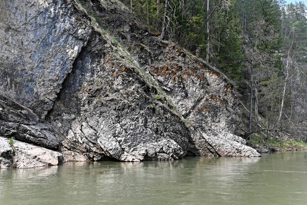 Rocks on the banks of the Zilim river