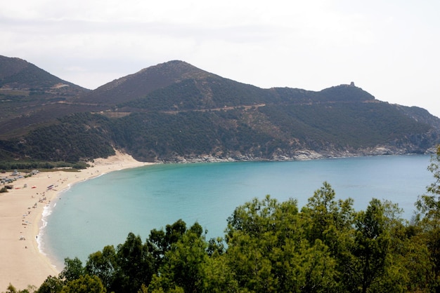 rocks and blue sea, bay in Costa Paradiso, Sardinia Italy