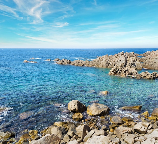 Rocks and clouds in Costa Paradiso