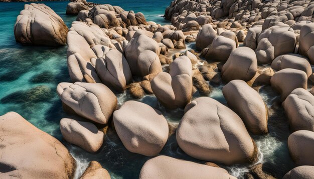 the rocks on the coast