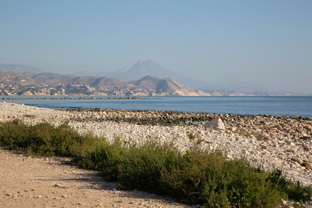 Rocks on El Campello Beach Alicante Spain