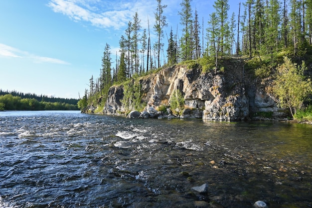 Photo rocks on the lemva river