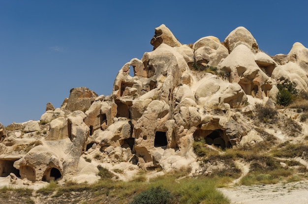 Rocce vicino a goreme, cappadocia, turchia