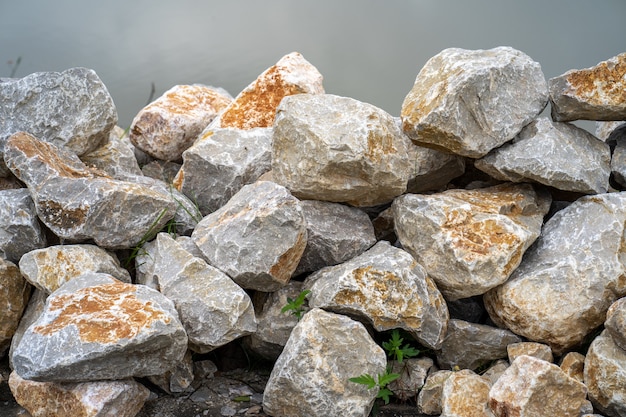 Rocks on the pond