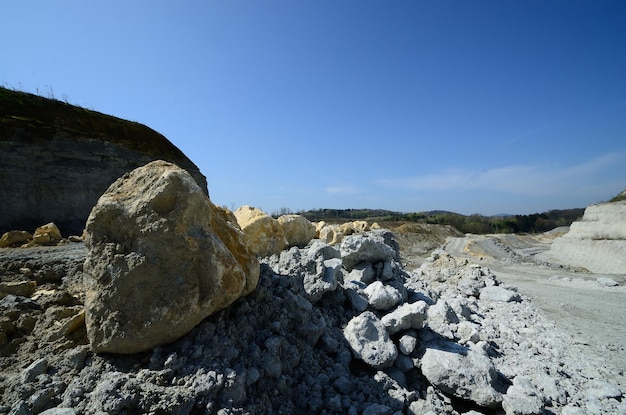 Rocks in a quarry