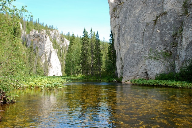 Скалы на реке Большая Сарьюга