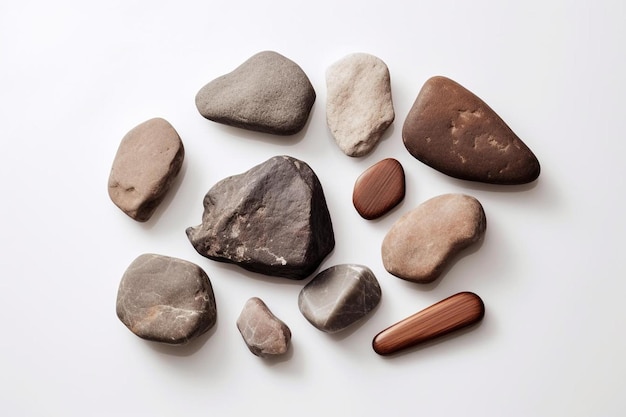 rocks and rocks are arranged in a circle.