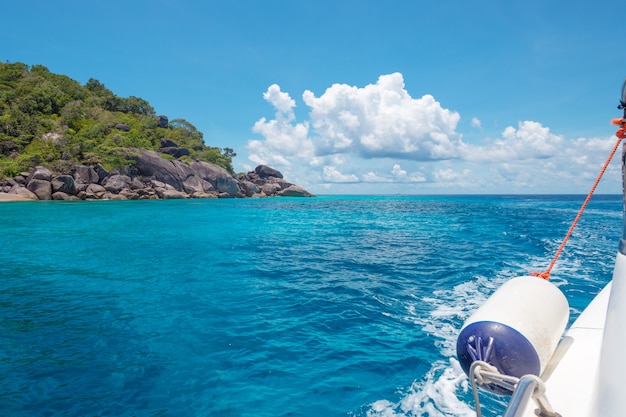 Rocks , sea and blue sky