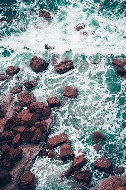 rocks on the sea in the coast