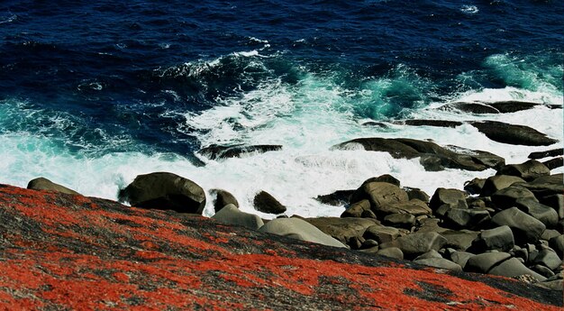 Rocks on sea shore