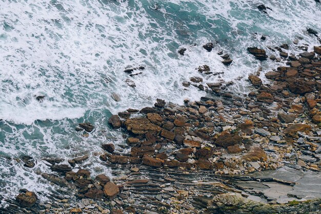 The rocks in the sea