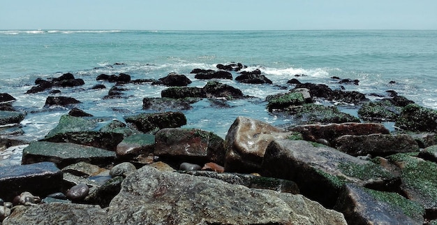 Rocks in sea