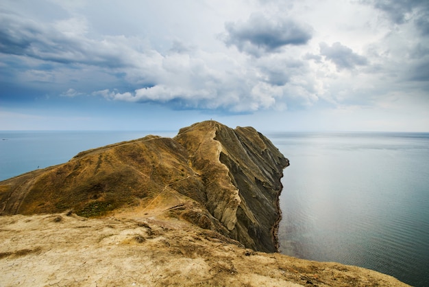 Rocks and sea.