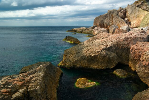 Rocks and sea