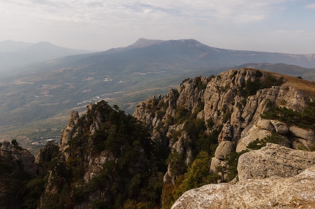 Rocks at the top of the Demerdzhi mountain range