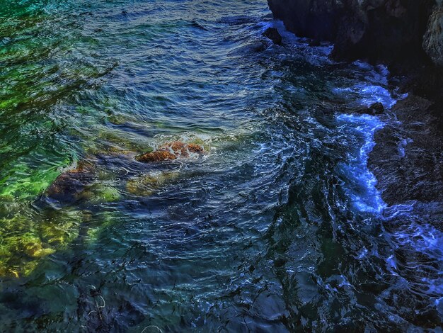 Rocks in water