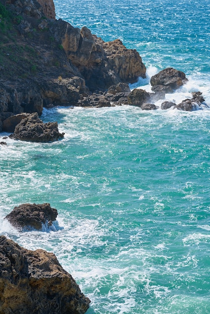 Rocks and waves background