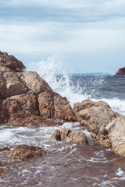 Rocky coast by the sea