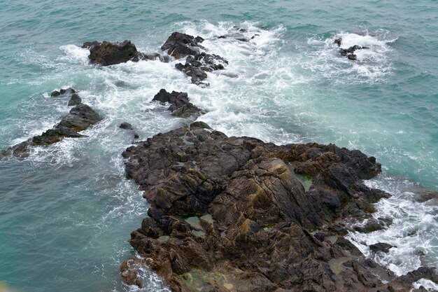 Photo rocky coast detail