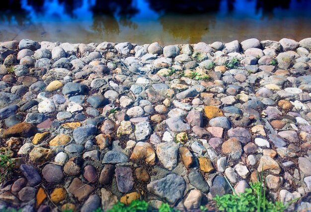 Rocky coast landscape background