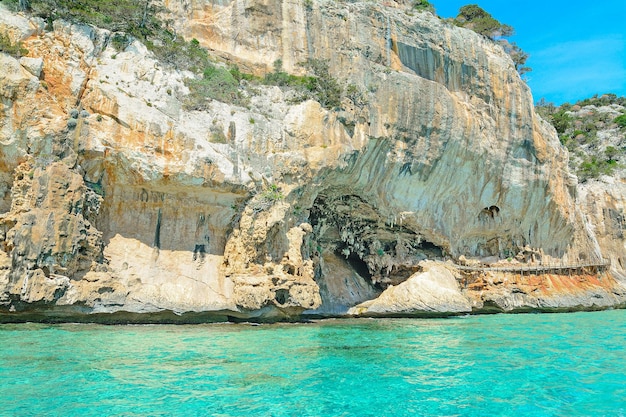 Rocky coast in Orosei Gulf Sardinia