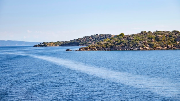 Rocky island in aegean