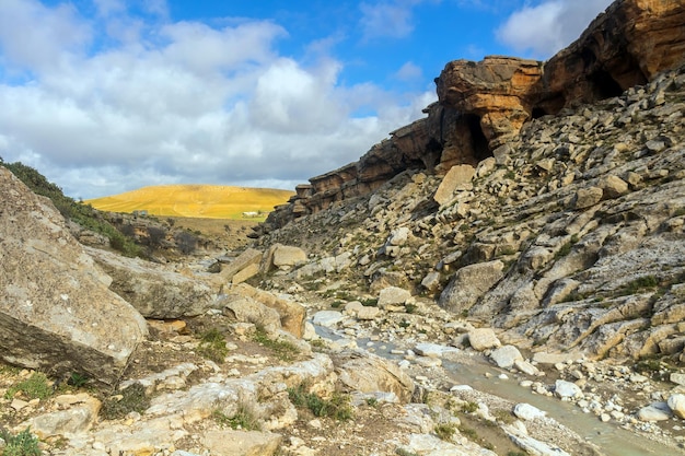 Rocky Mountains at Maktar Town Tunisia