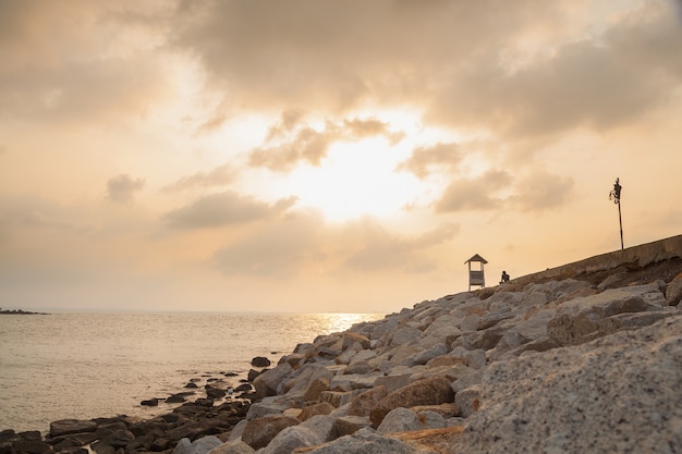 Rocky pathway to the sea