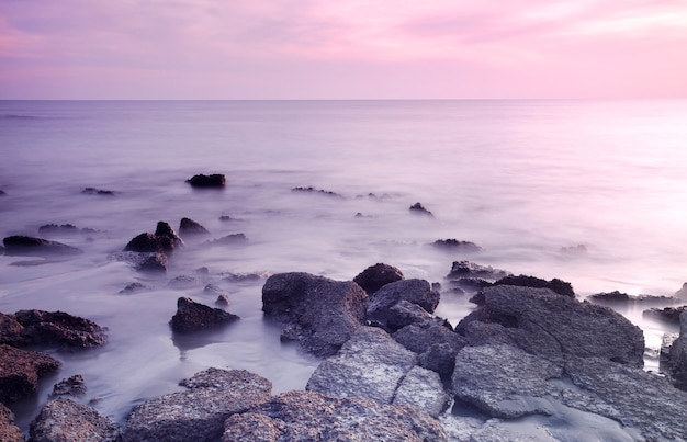 Rocky Saint Martins Island of Bangladesh at sunset