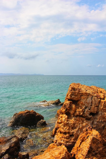 rocky seashore beautiful sea view