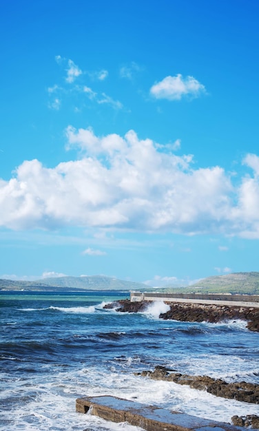 Rocky shore in Alghero Italy