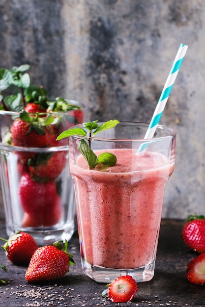 Rode Aardbeien Smoothie