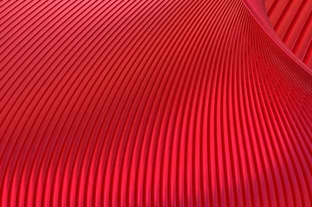 Rode abstracte muur Golf architectuur abstracte achtergrond 3D-rendering, rode achtergrond voor presentatie