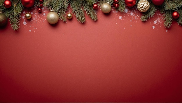 Foto rode achtergrond van kerstmis