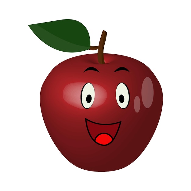 Rode appel 3D-stijl appel 3D-illustratie 3D-appelfruit 54