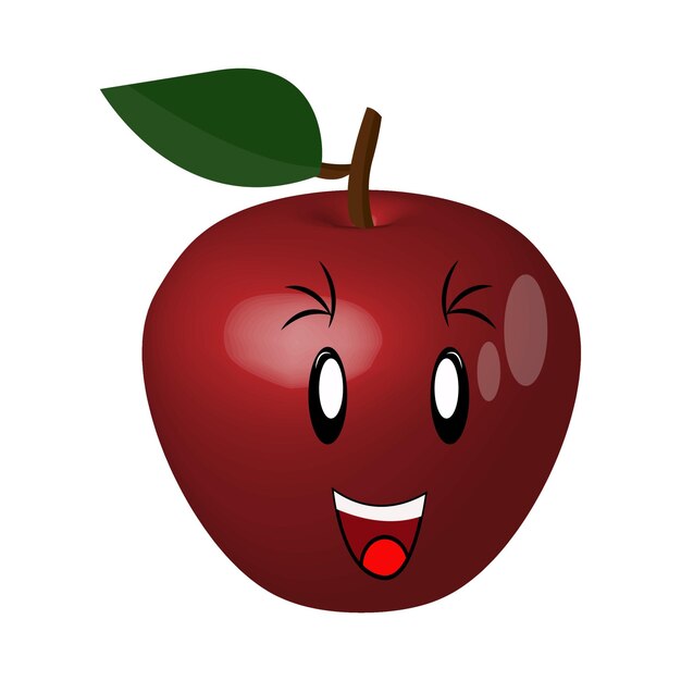 Rode appel 3D-stijl Apple 3D-illustratie 3D-appel Fruit 28