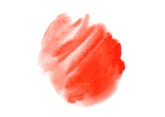 rode aquarel vlek geïsoleerd op een witte achtergrond