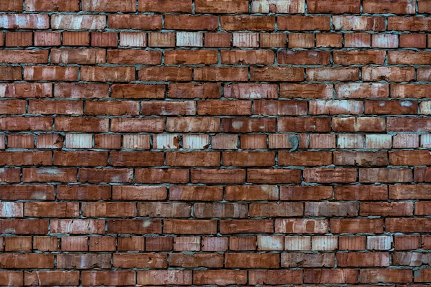 Rode bakstenen muur als muur en textuur