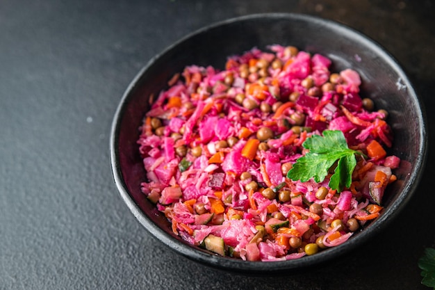 Rode biet salade bieten groente vinaigrette maaltijd snack kopie ruimte eten