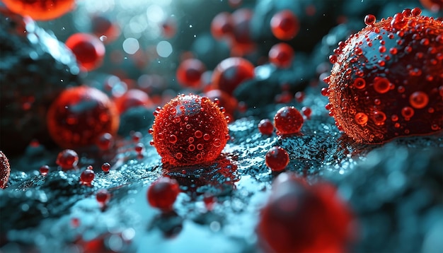 Rode bloedcellen in de ader3d rendering Wetenschappelijke achtergrond 3D illustratie 3D illustrasie Bloed