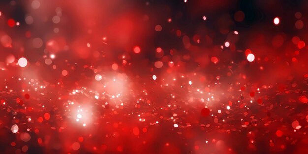 rode bokeh abstracte lichte achtergrond met prachtige glitter ontfocuste lichten