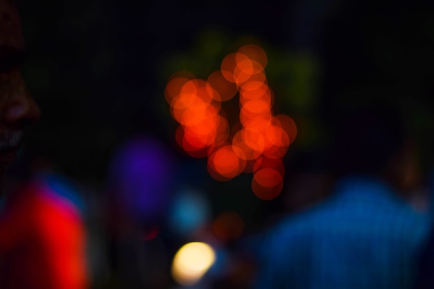 Rode bokeh op straat