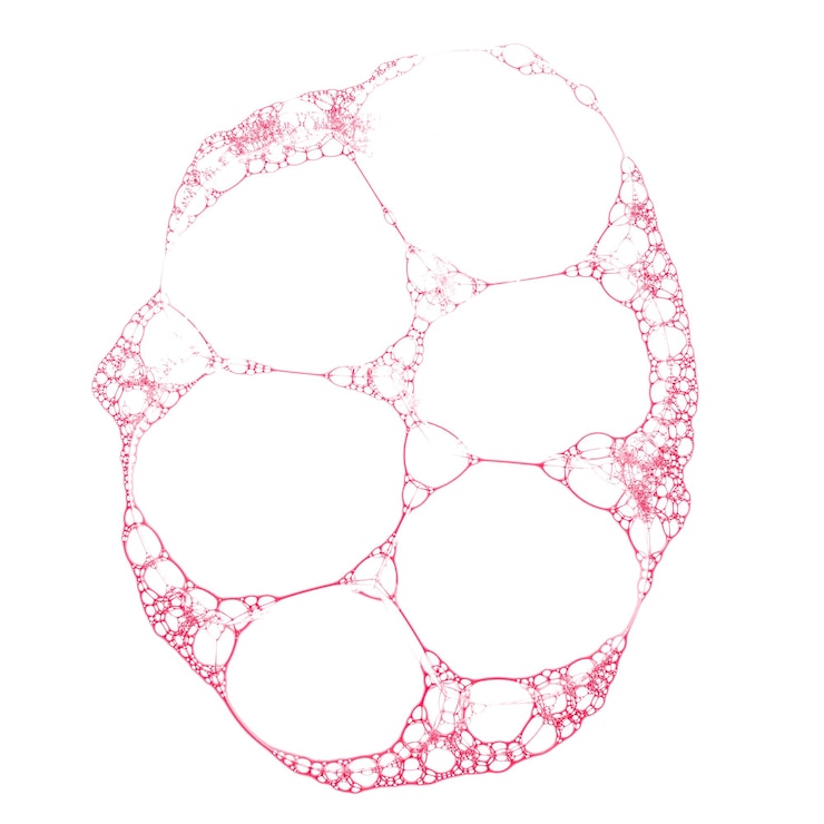 Foto rode bubbels kunst png element grafisch