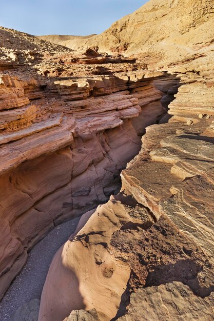 Rode canyon in de bergen van Eilat Israel