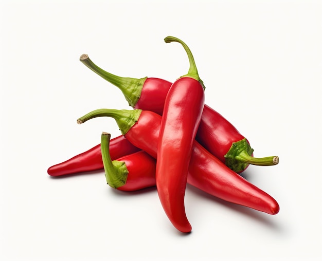 rode chili pepers geïsoleerd op de achtergrond
