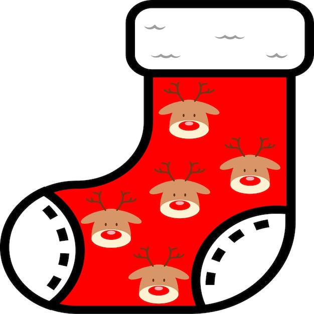 rode chrismiss sokken met witte rand