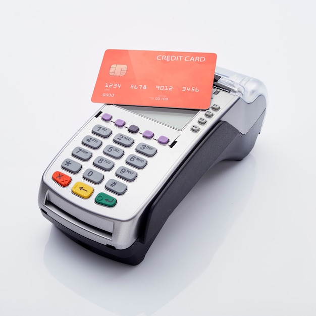 Rode creditcard en pos terminal