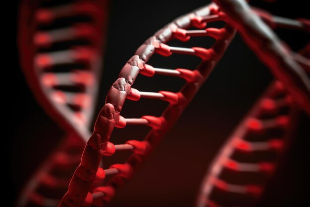 Foto rode dna generatieve ai