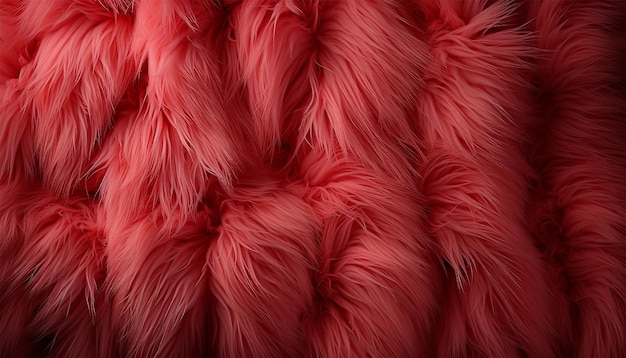 Rode donkere bont achtergrond textuur Close-up van lapin gekleurde bont voor textuur of achtergrond Kleurrijk